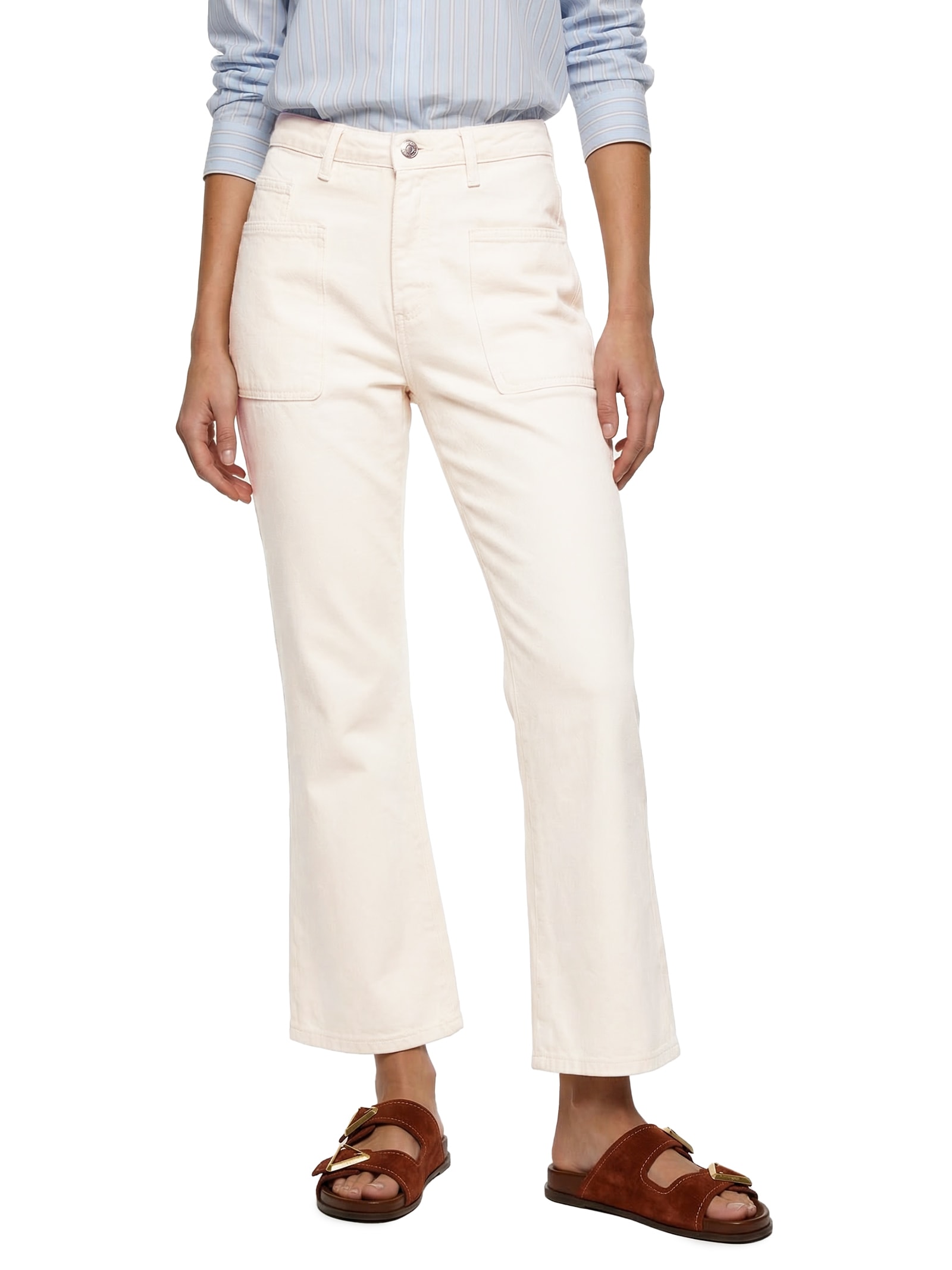 Calça Feminina Sarja Bege Lez A Lez