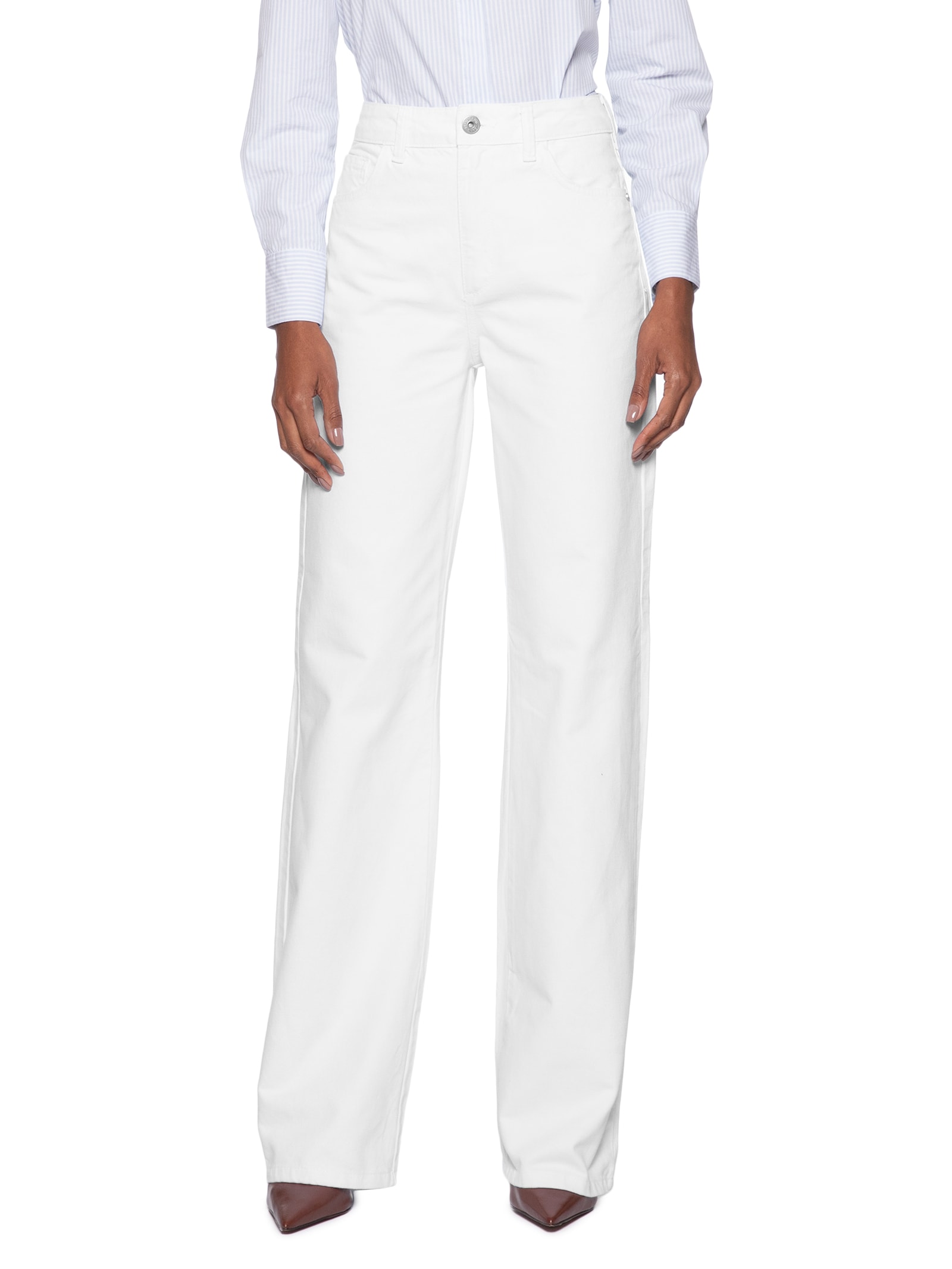 Calça Feminina Sarja Bella Branco Forum