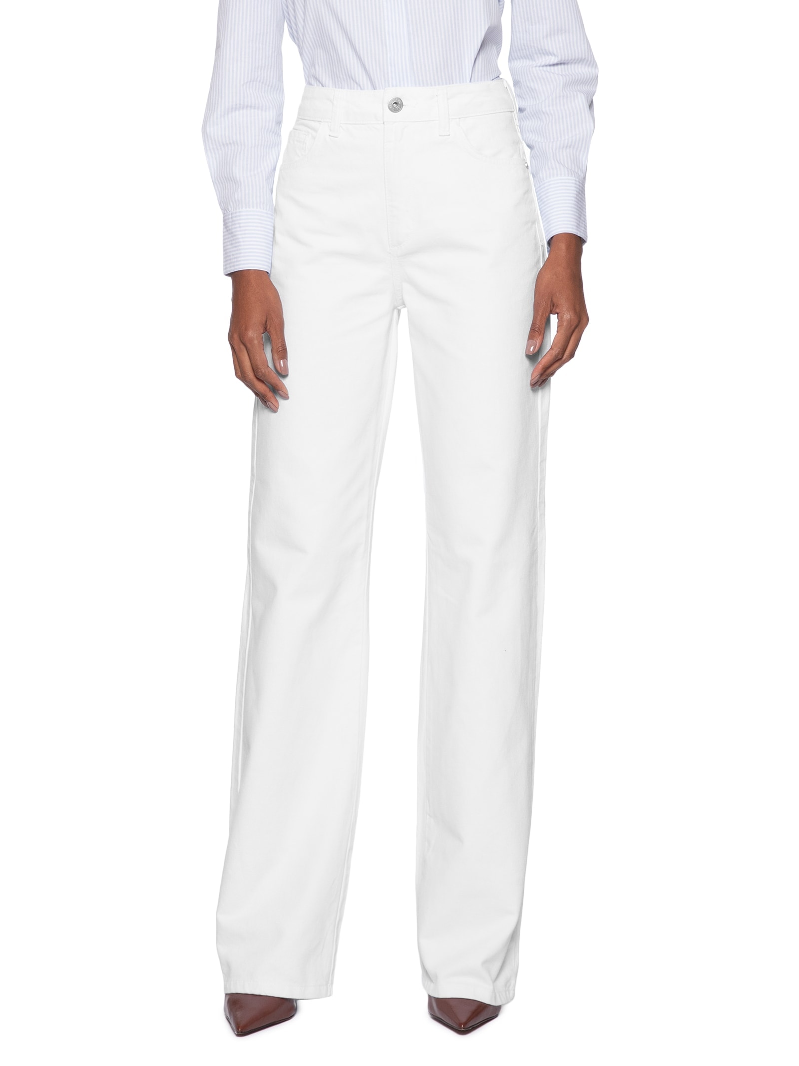 Calça Feminina Sarja Bella Branco Forum