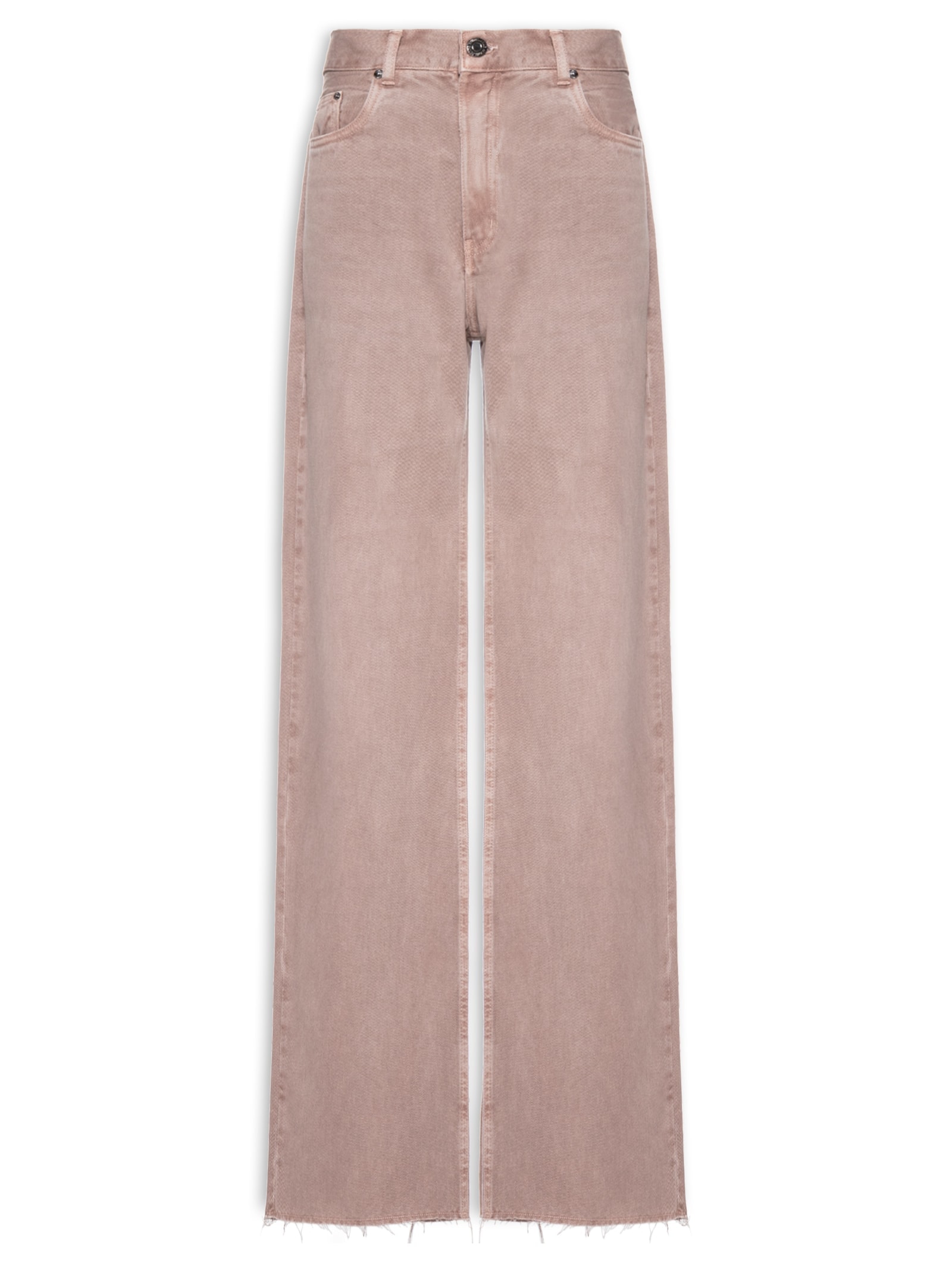 Calça Feminina Sarja Boot 70S Stoned Rosa Animale Jeans