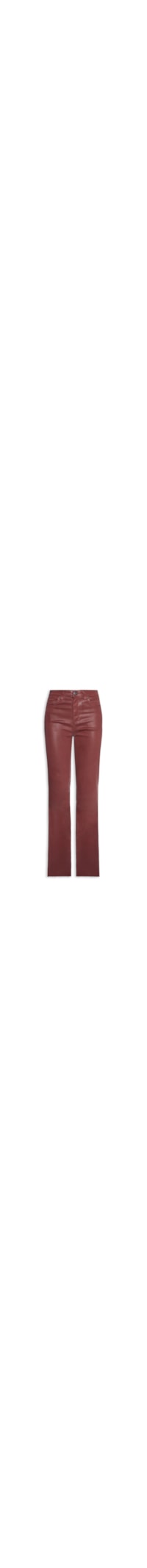 Calça Feminina Sarja Boot Basic High Like Leather - Vermelho