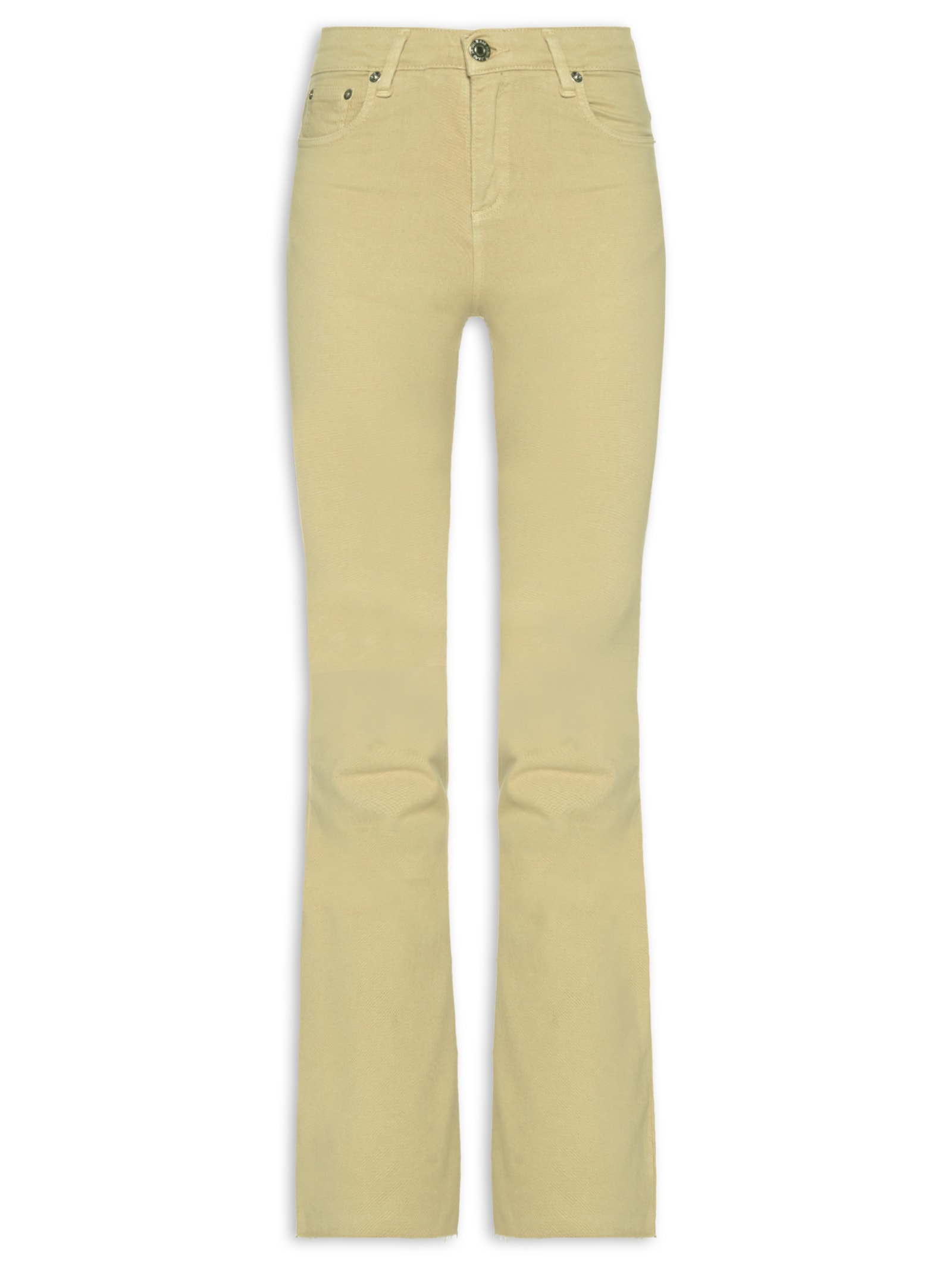 Calça Feminina Sarja Boot Basic Midi Bege Animale Jeans