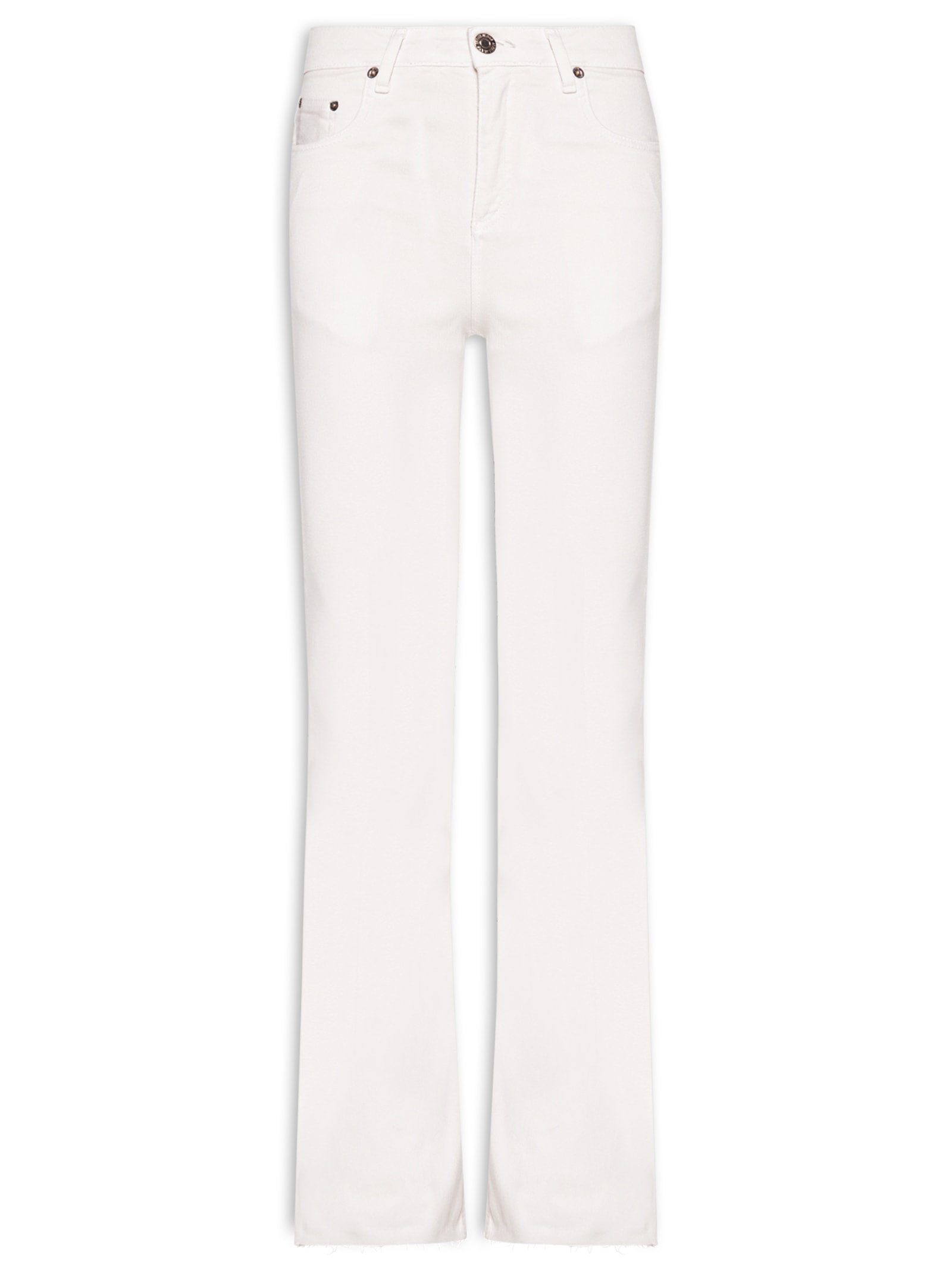 Calça Feminina Sarja Boot Basic Midi Branco Animale Jeans