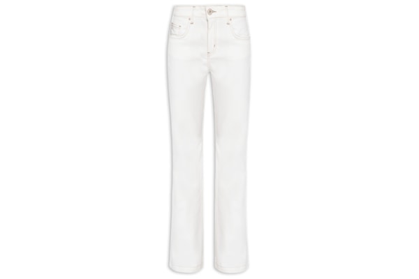 Calça Feminina Sarja Boot Cut - Off White