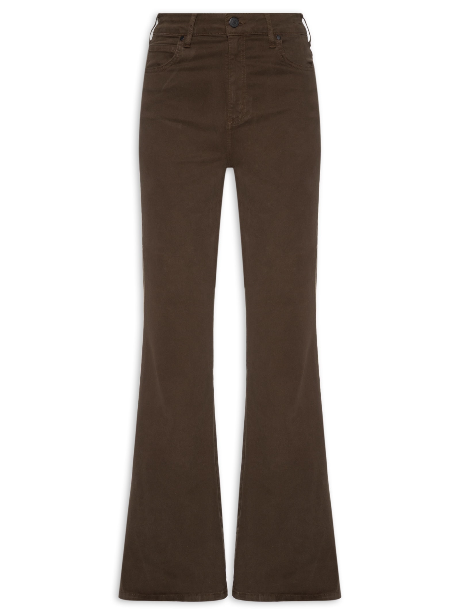 Calça Feminina Sarja Bruna Boot Cut Marrom Colcci