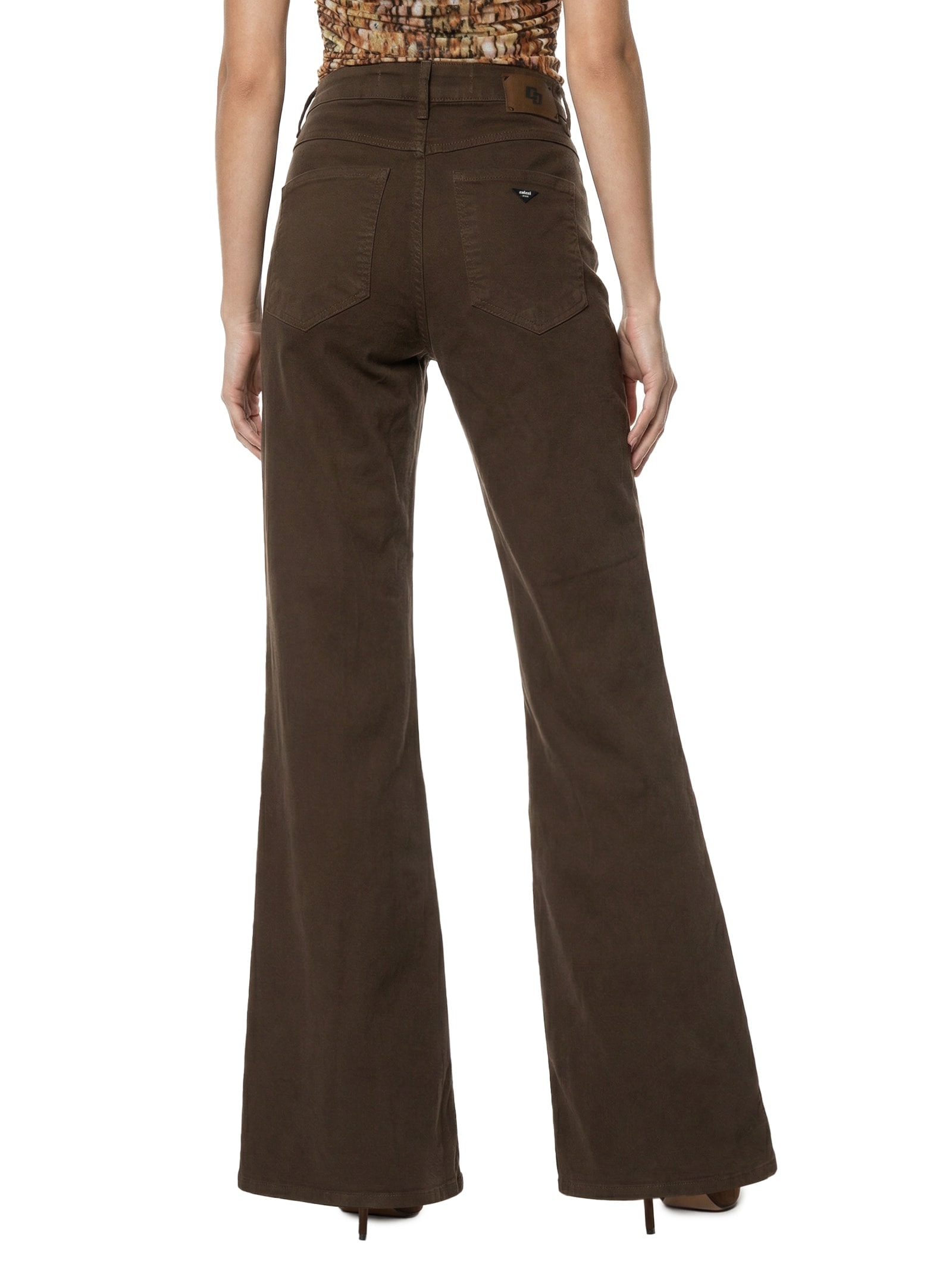 Calça Feminina Sarja Bruna Boot Cut Marrom Colcci