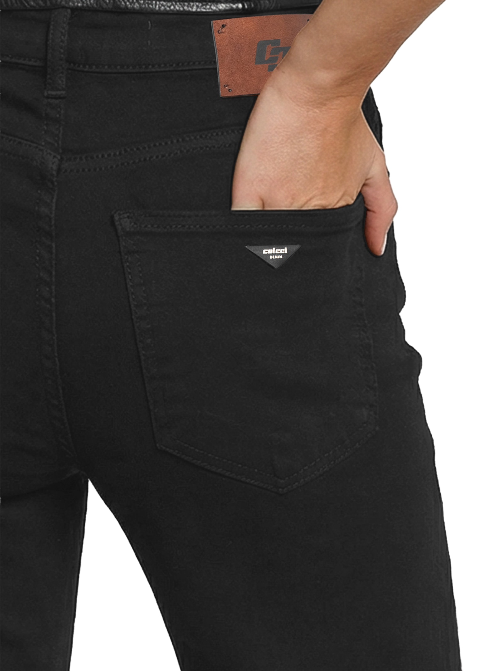 Calça Feminina Sarja Bruna Boot Cut Preto Colcci