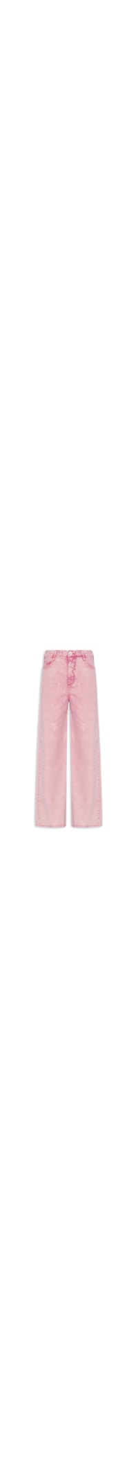 Calça Feminina Sarja Bruna Low Estampada - Rosa