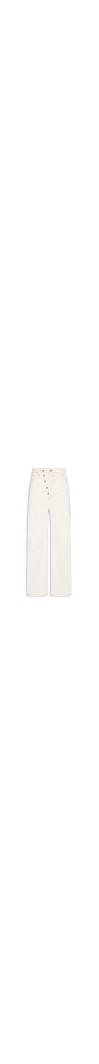 Calça Feminina Sarja Cintura Reversível - Off White