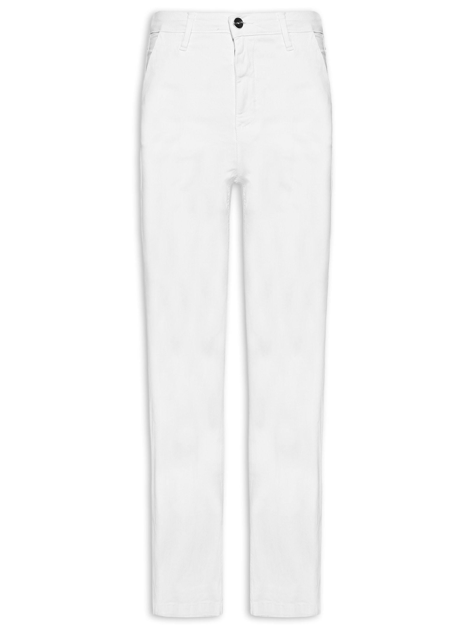 Calça Feminina Sarja Com Elastano Branco Lez A Lez