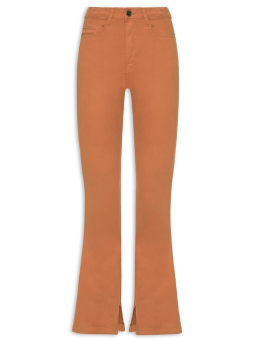 Calça Feminina Sarja Com Elastano – Marrom