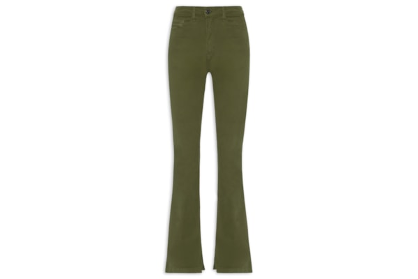 Calça Feminina Sarja Com Elastano - Verde