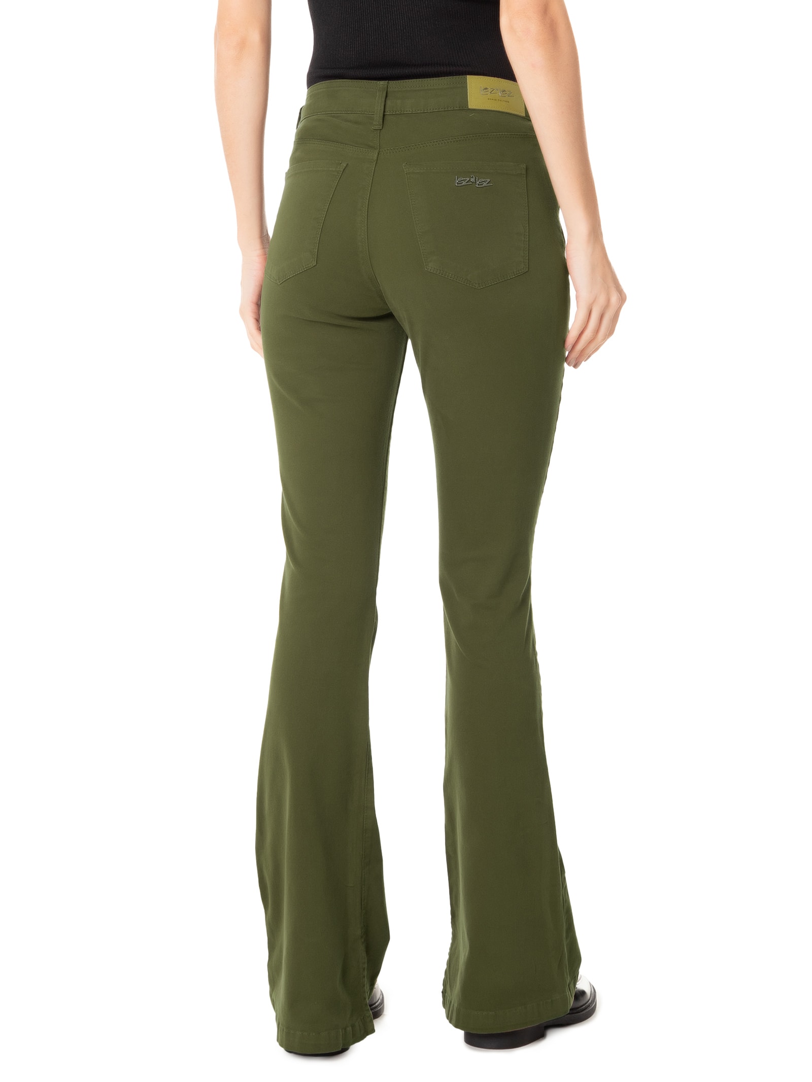 Calça Feminina Sarja Com Elastano Verde Lez A Lez