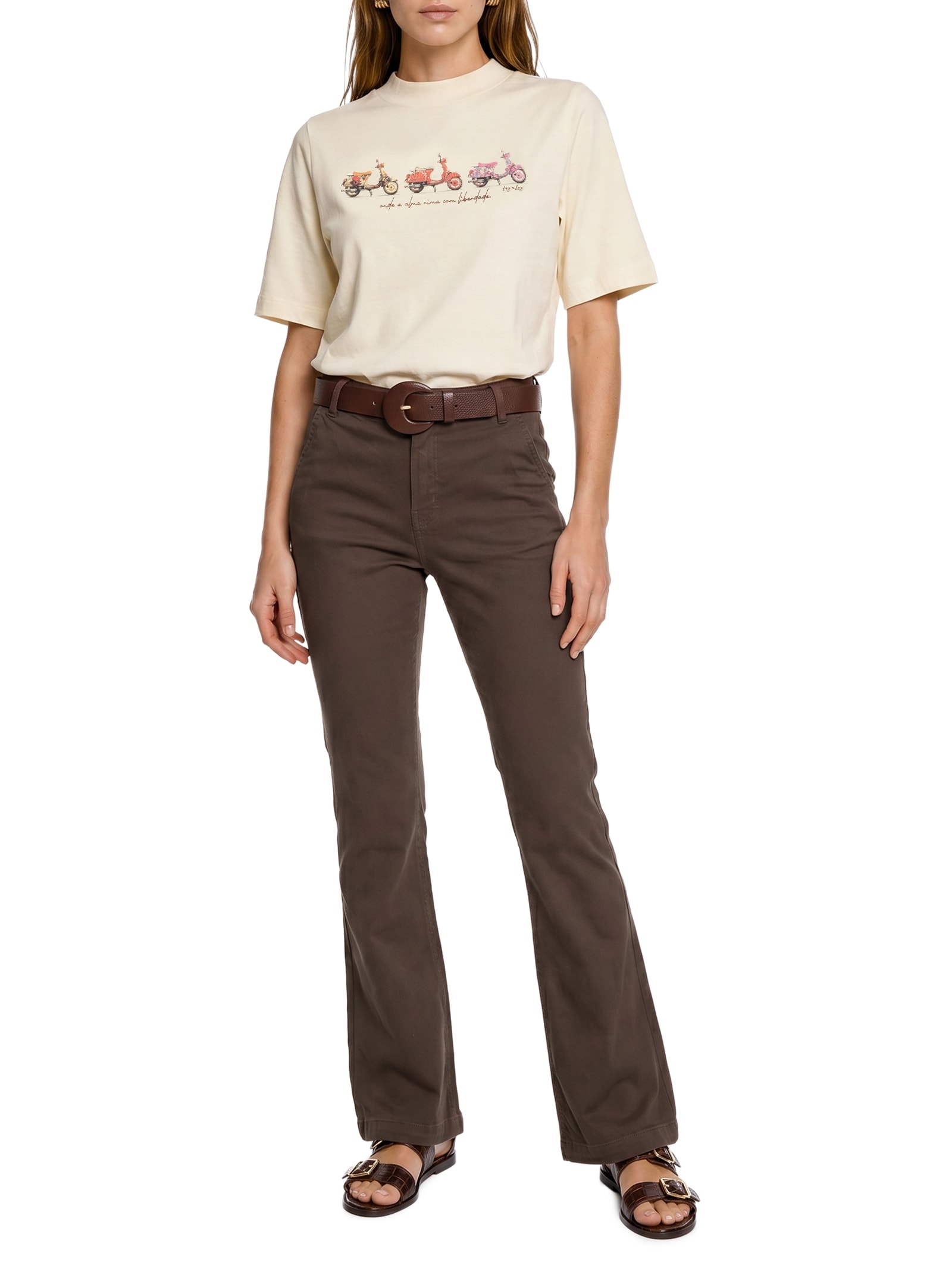 Calça Feminina Sarja com Elastano – Marrom Lez A Lez