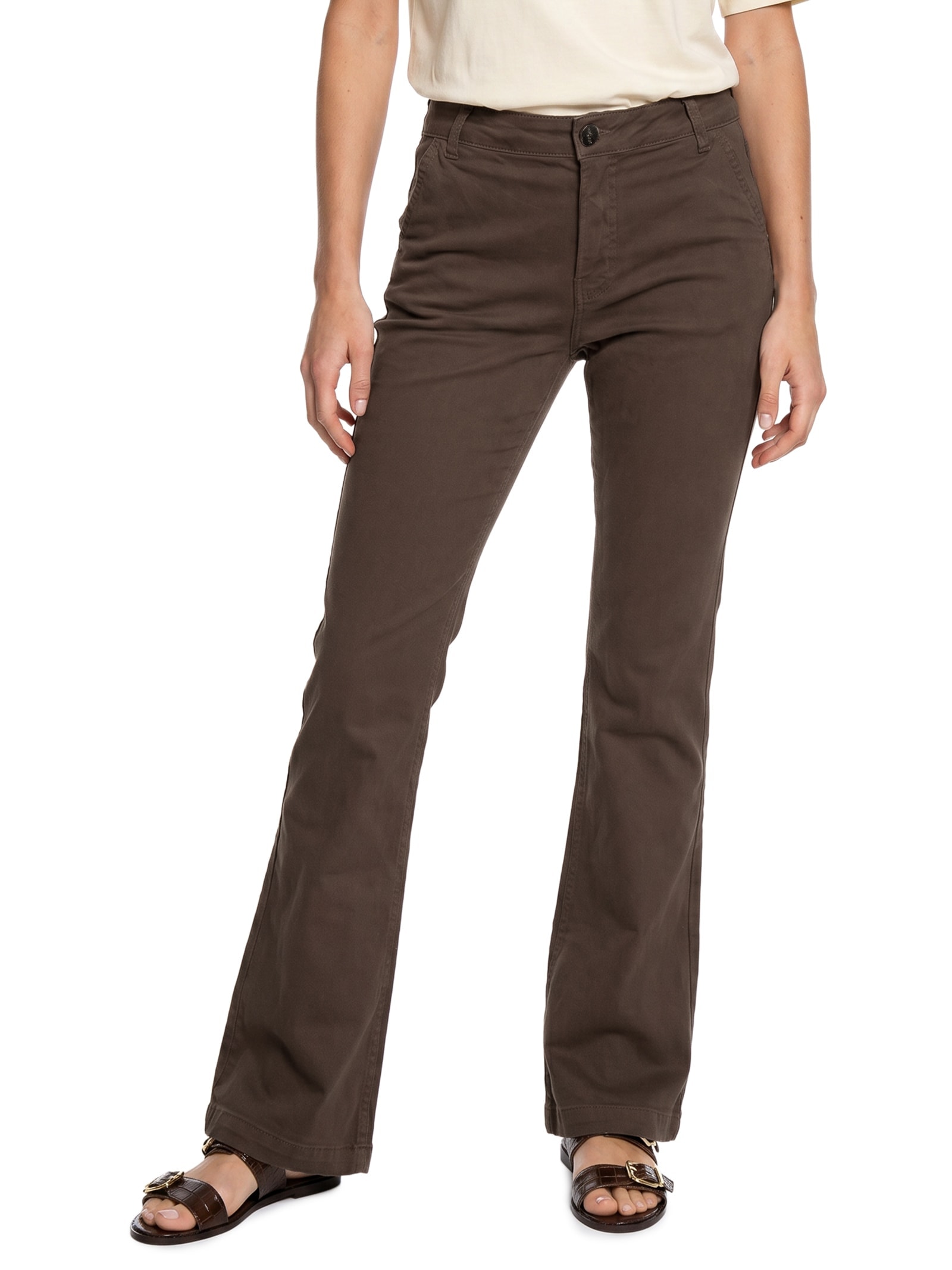 Calça Feminina Sarja com Elastano – Marrom Lez A Lez