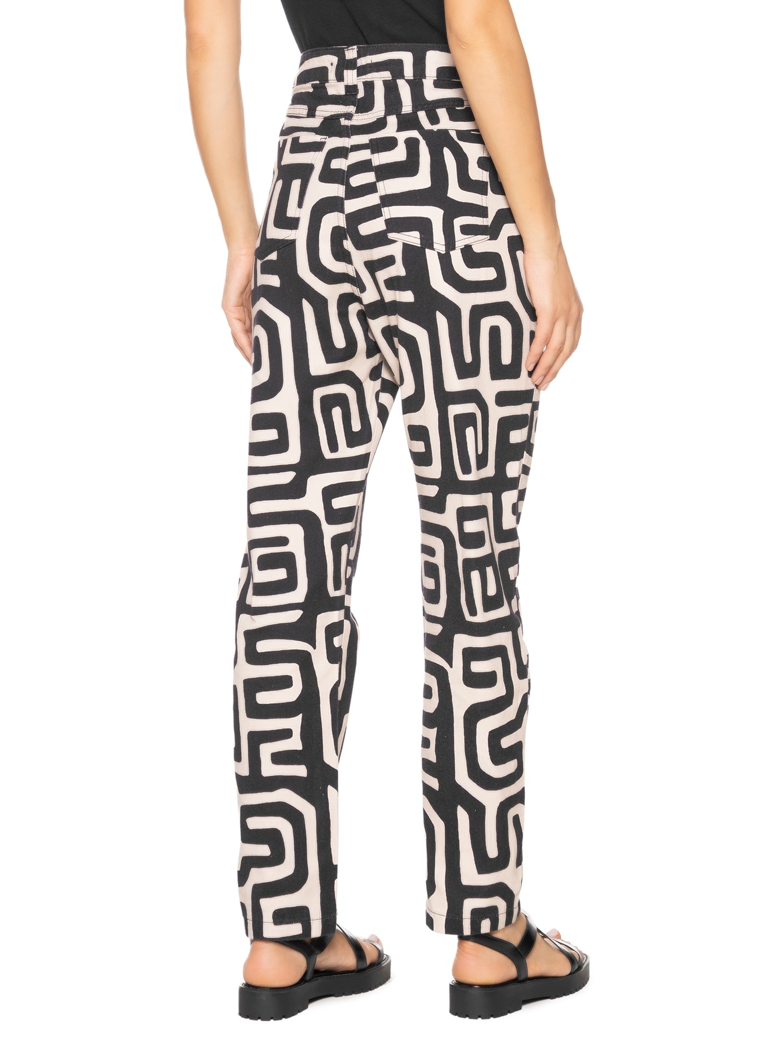 Calça Feminina Sarja Cós Transpassado Branco Cacay