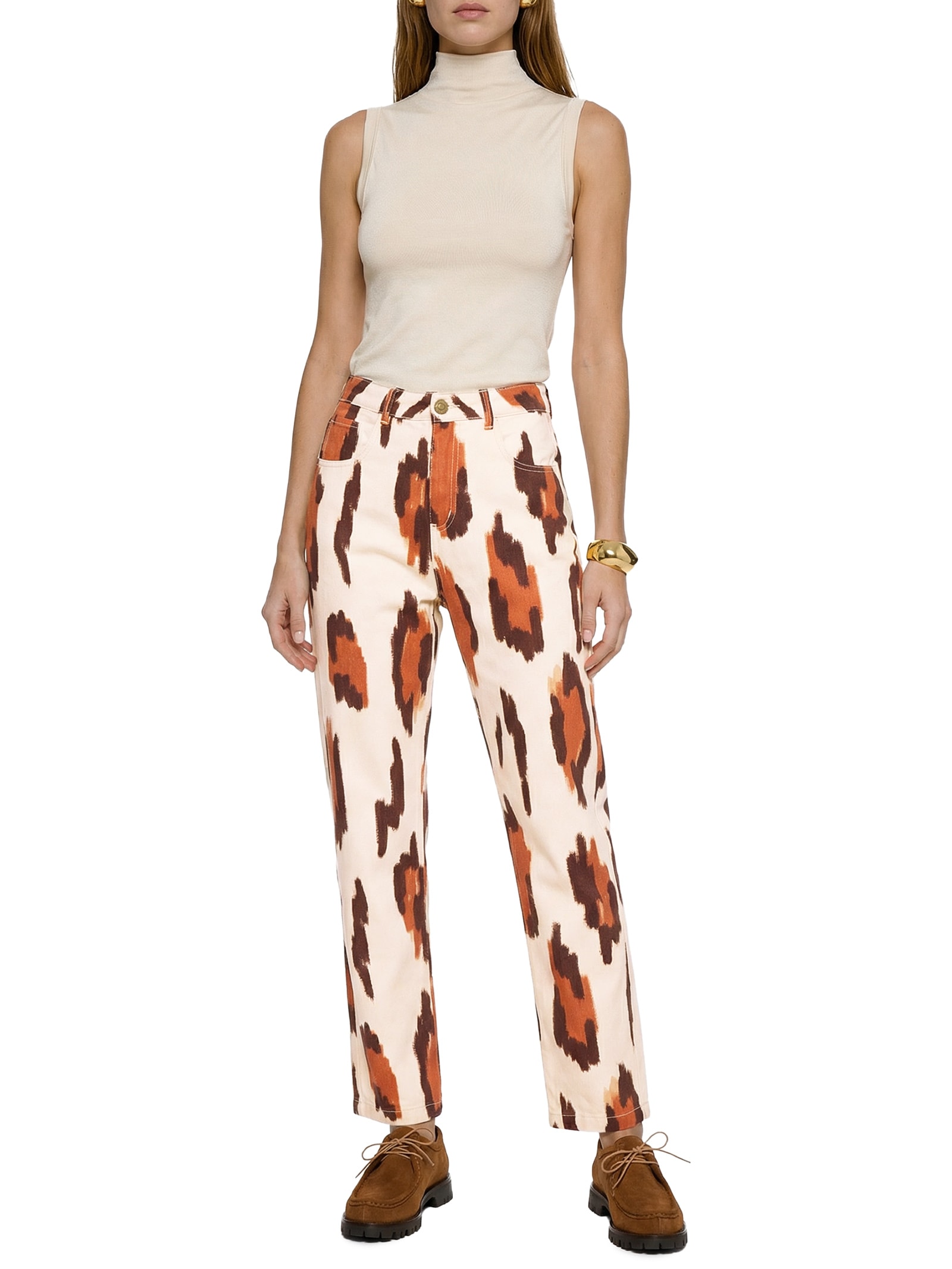 Calça Feminina Sarja Est Branco Cacay