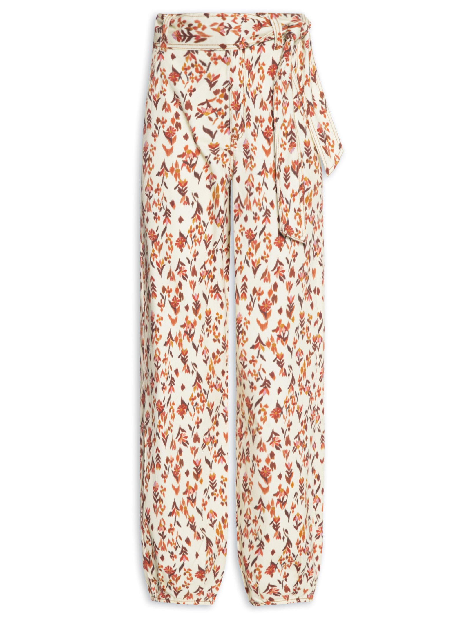 Calça Feminina Sarja Faixa Estampa Jardim Kat Amarelo Dress To