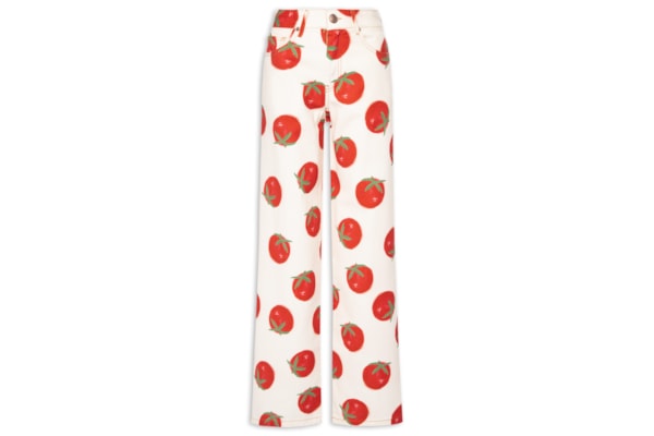Calça Feminina Sarja Faver Tomatinhos - Vermelho