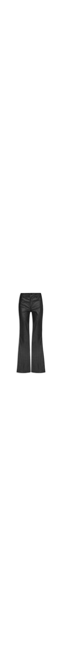 Calça Feminina Sarja Flare Resinada - Preto