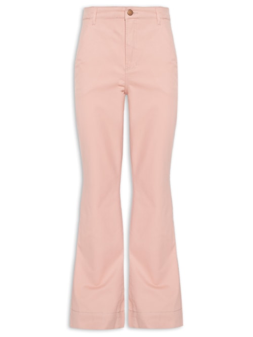 Calça Feminina Sarja Fluída Color – Rosa