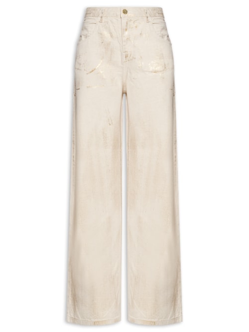 Calça Feminina Sarja Foil – Dourada