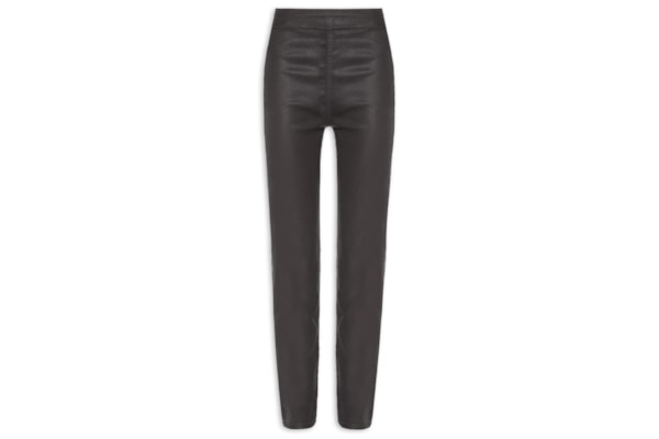 Calça Feminina Sarja Jegging Resinada Super High - Marrom