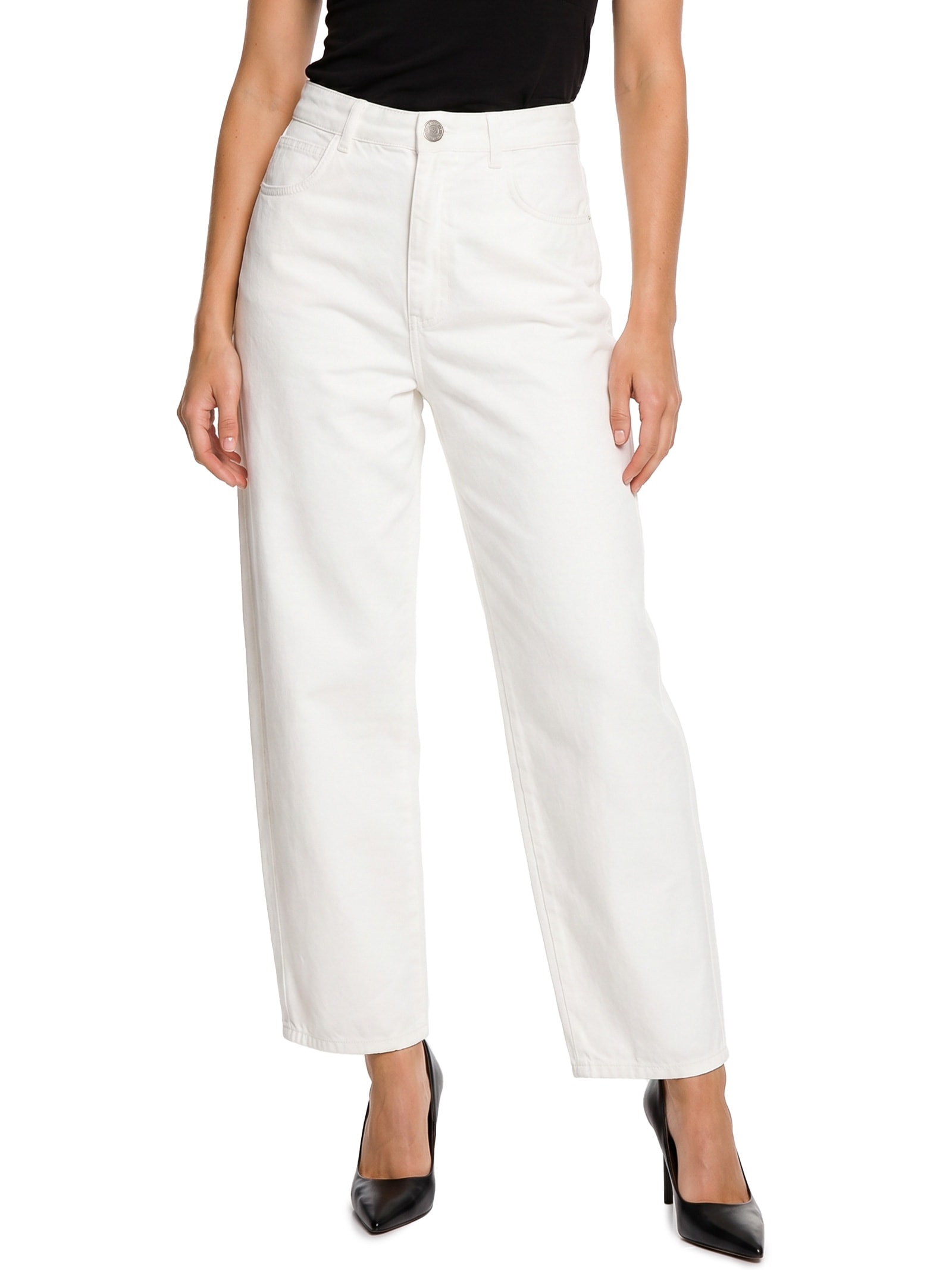 Calça Feminina Sarja Joana Barril Off White Colcci