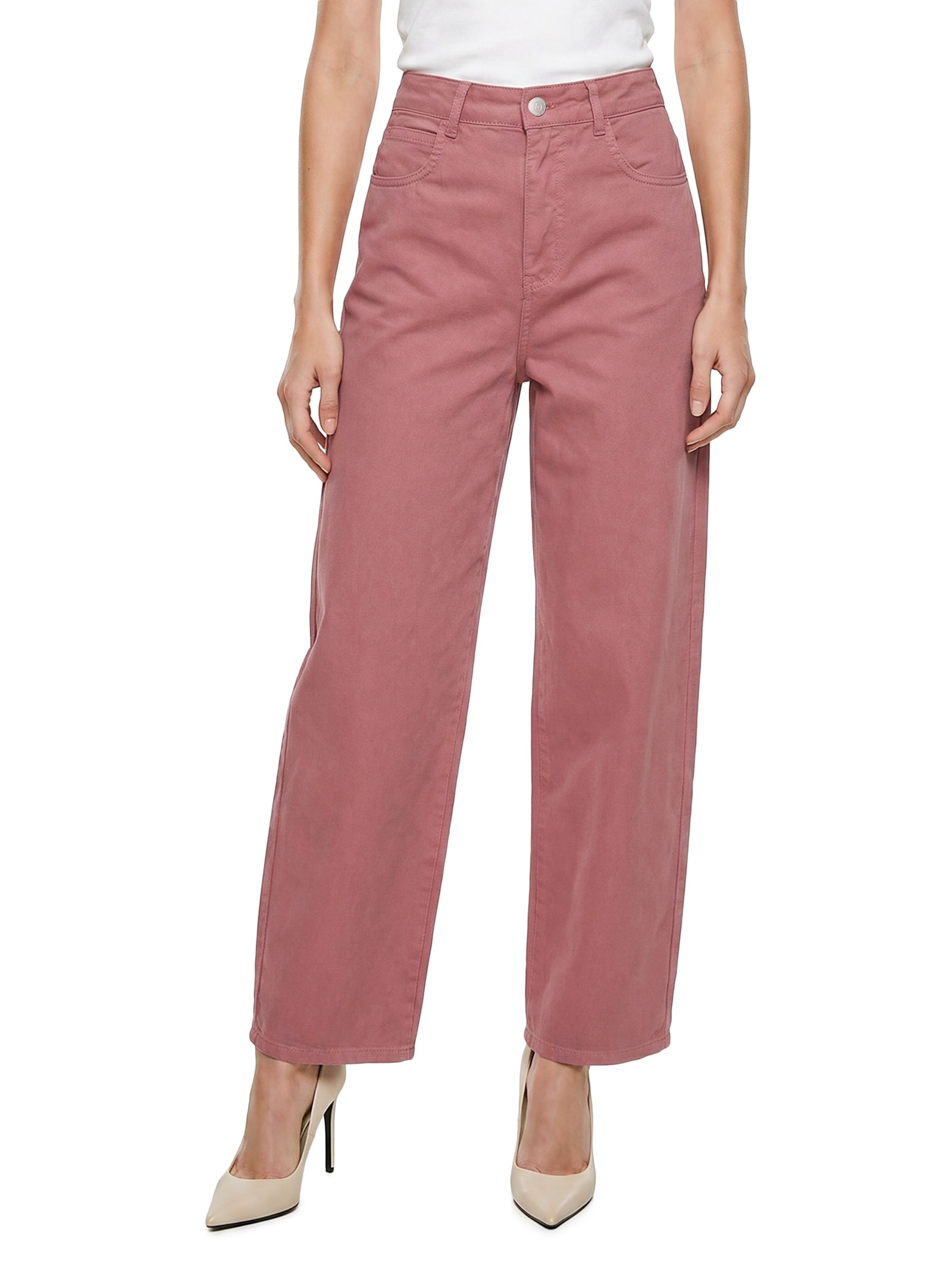 Calça Feminina Sarja Joana Barril Rosa Colcci
