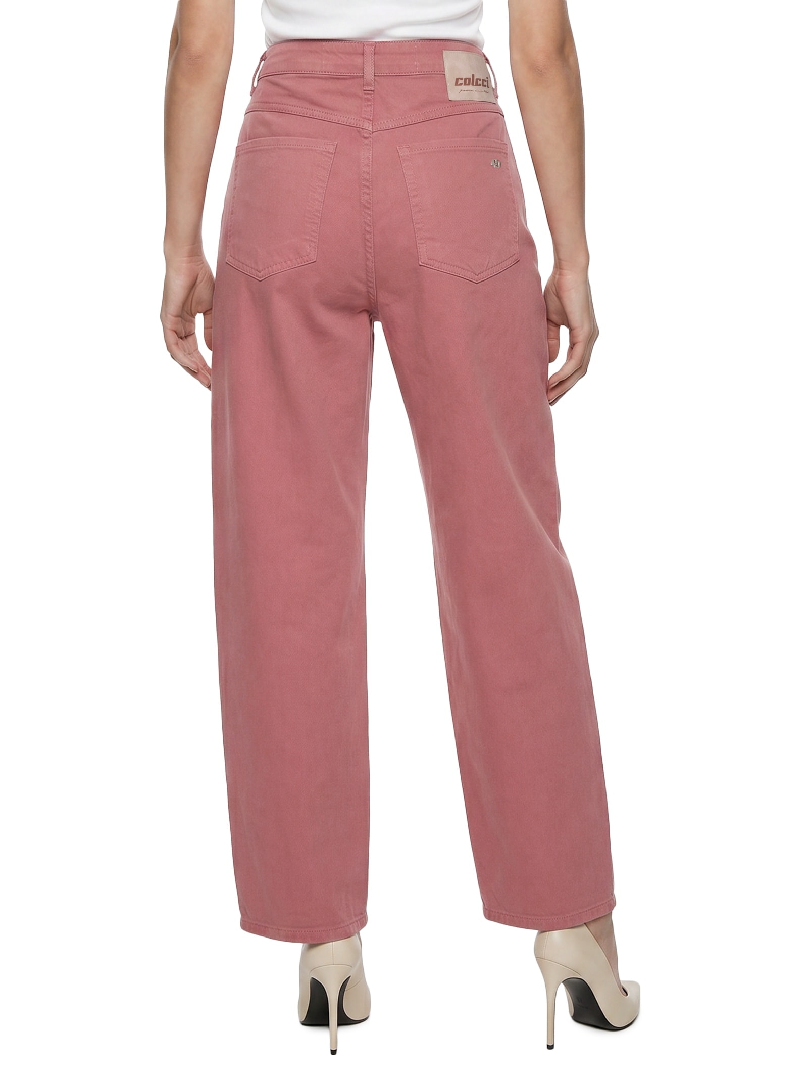 Calça Feminina Sarja Joana Barril Rosa Colcci