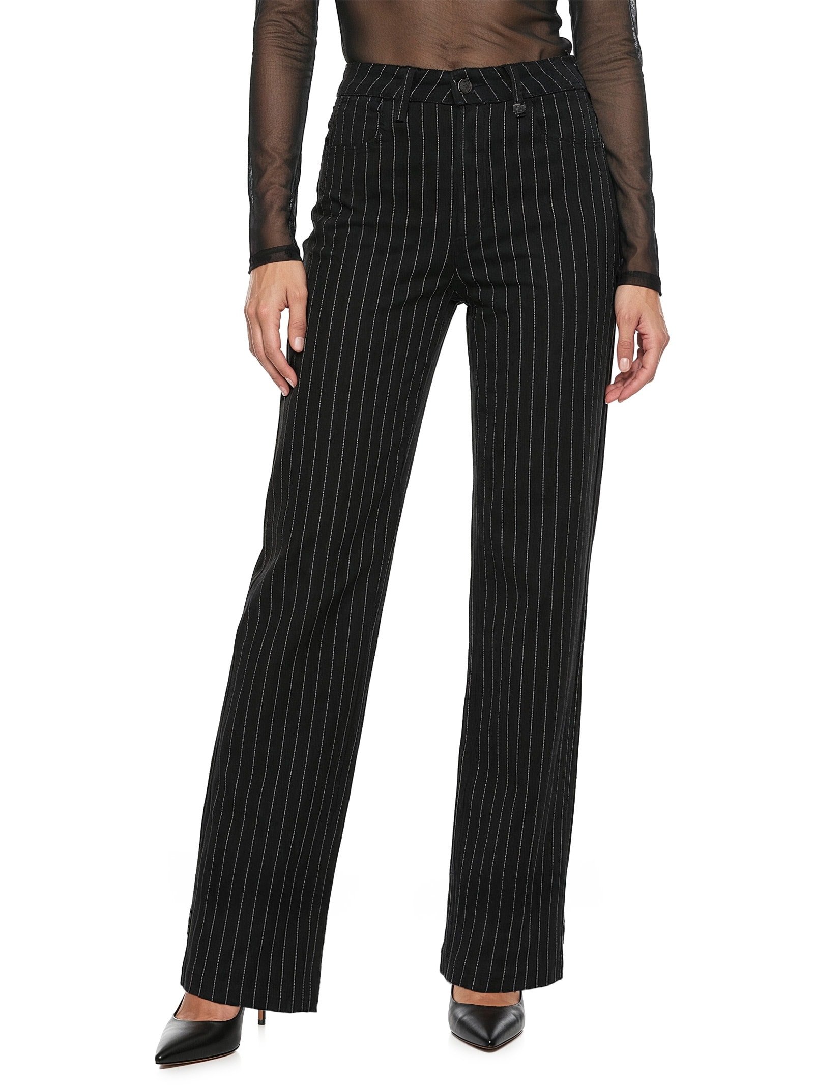 Calça Feminina Sarja Juliette Estampada Preto Colcci