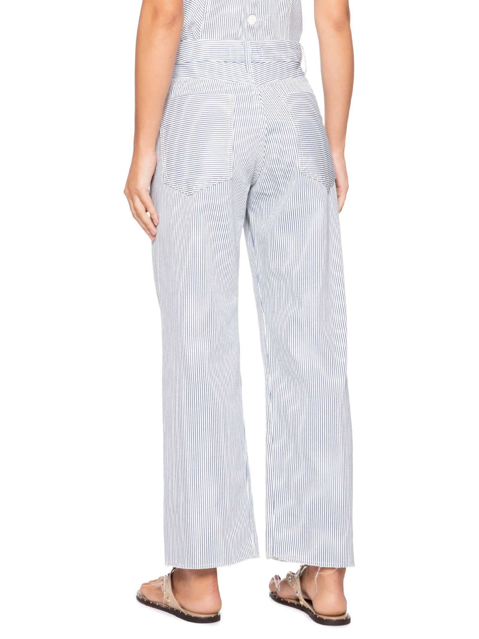 Calça Feminina Sarja Listra Denim Reta Azul Dress To