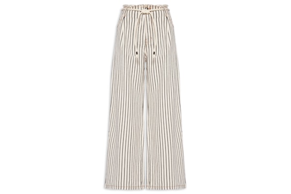 Calça Feminina Sarja Listrada - Branco