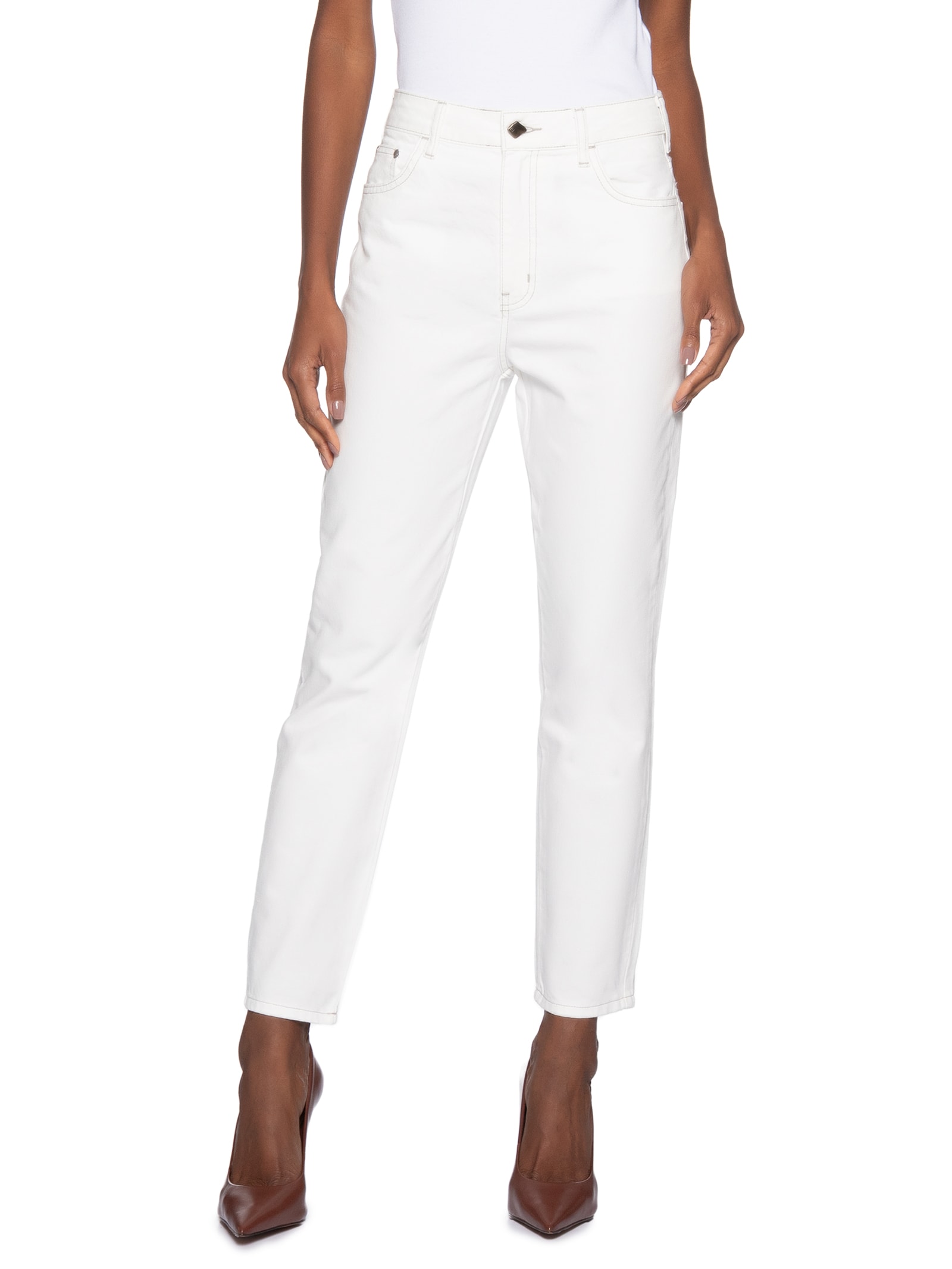 Calça Feminina Sarja Lola – Branco Forum