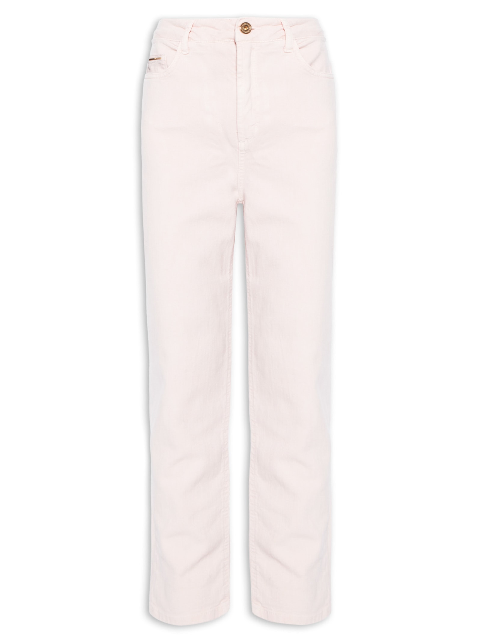 Lança Perfume - Calça Feminina Sarja Luna Mom Super High - Rosa