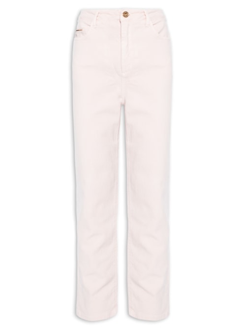 Calça Feminina Sarja Luna Mom Super High – Rosa