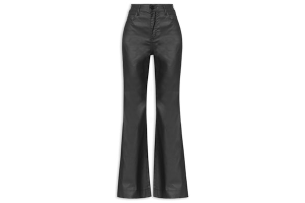 Calça Feminina Sarja Madrid Boot Cut Resinada - Preto