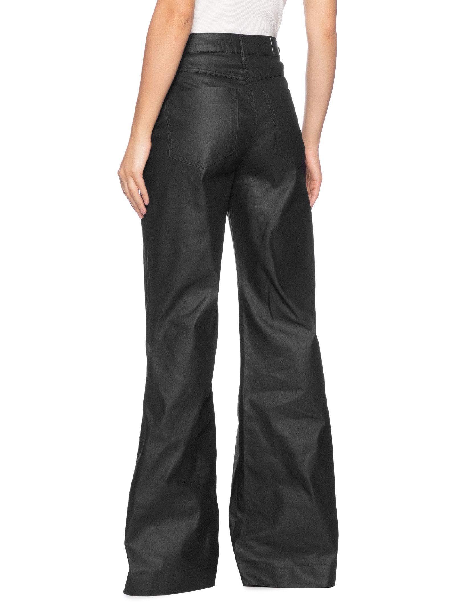 Calça Feminina Sarja Madrid Boot Cut Resinada Preto Colcci Jeans