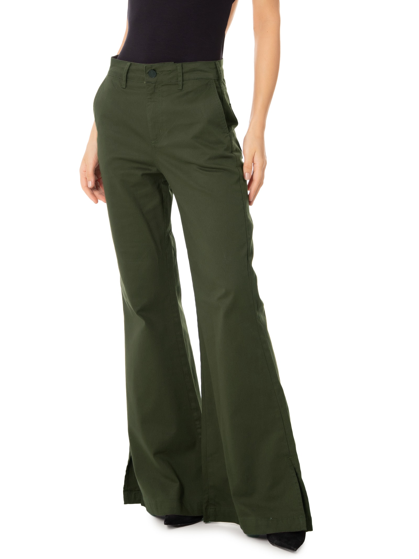 Calça Feminina Sarja Madrid Boot Cut Verde Colcci Jeans