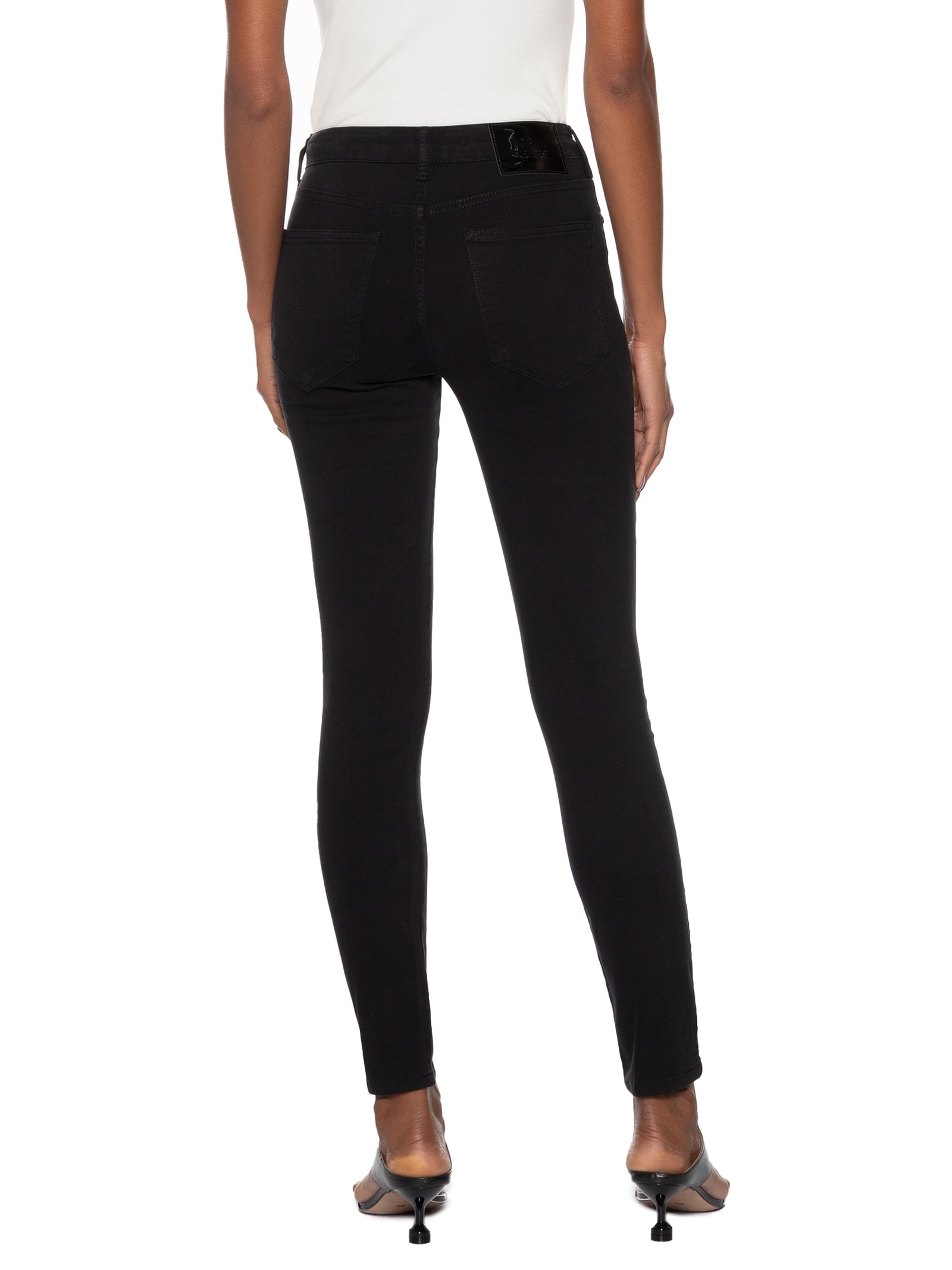 Calça Feminina Sarja Marisa 2 Cigarrete Preto Forum