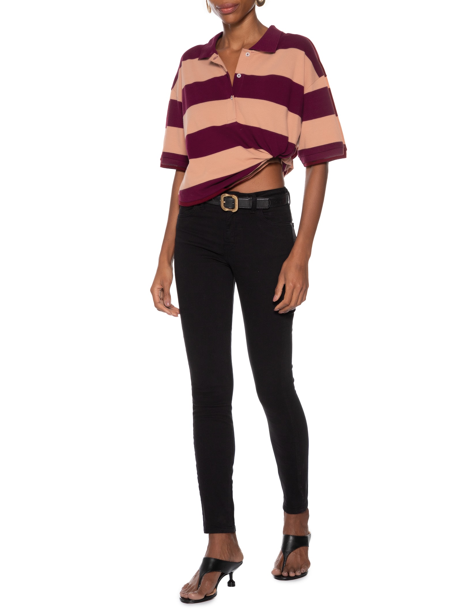 Calça Feminina Sarja Marisa 2 Cigarrete Preto Forum
