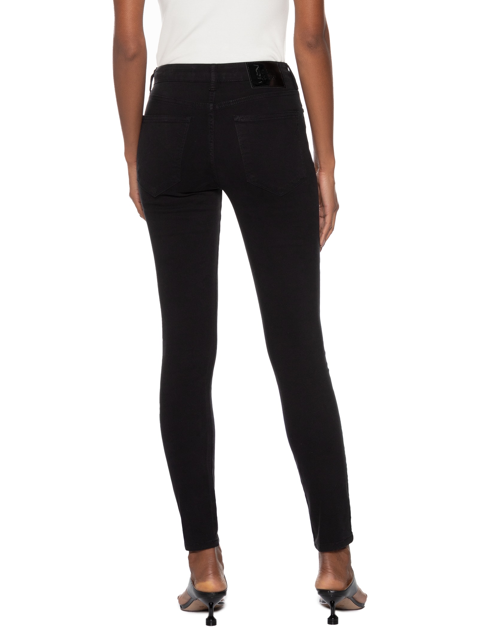 Calça Feminina Sarja Marisa 2 Cigarrete Preto Forum