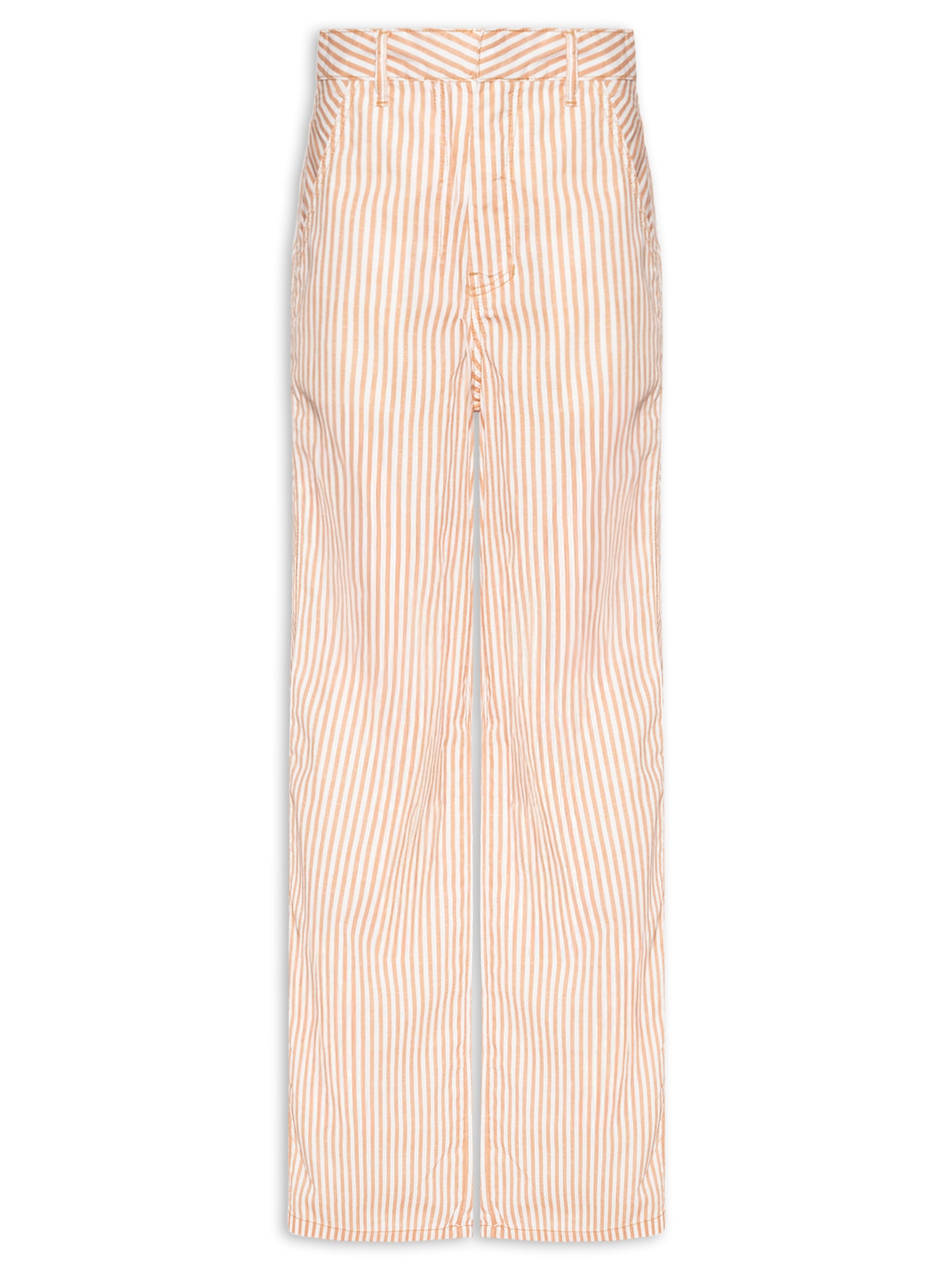 Calça Feminina Sarja Mix Listras Vermelho Dress To