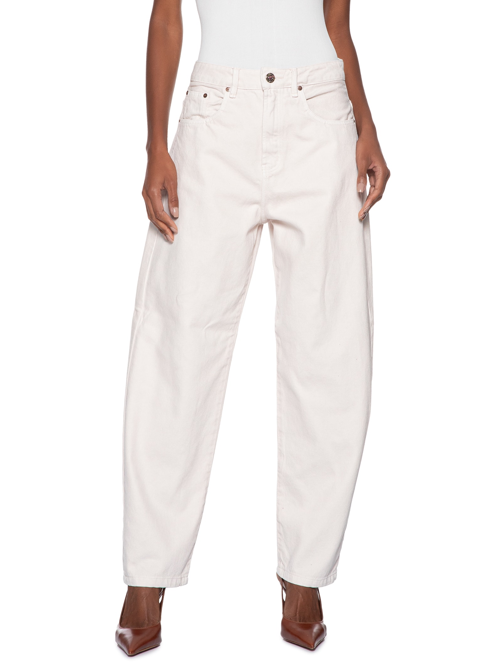 Calça Feminina Sarja Nipper New Basic Branco Animale Jeans