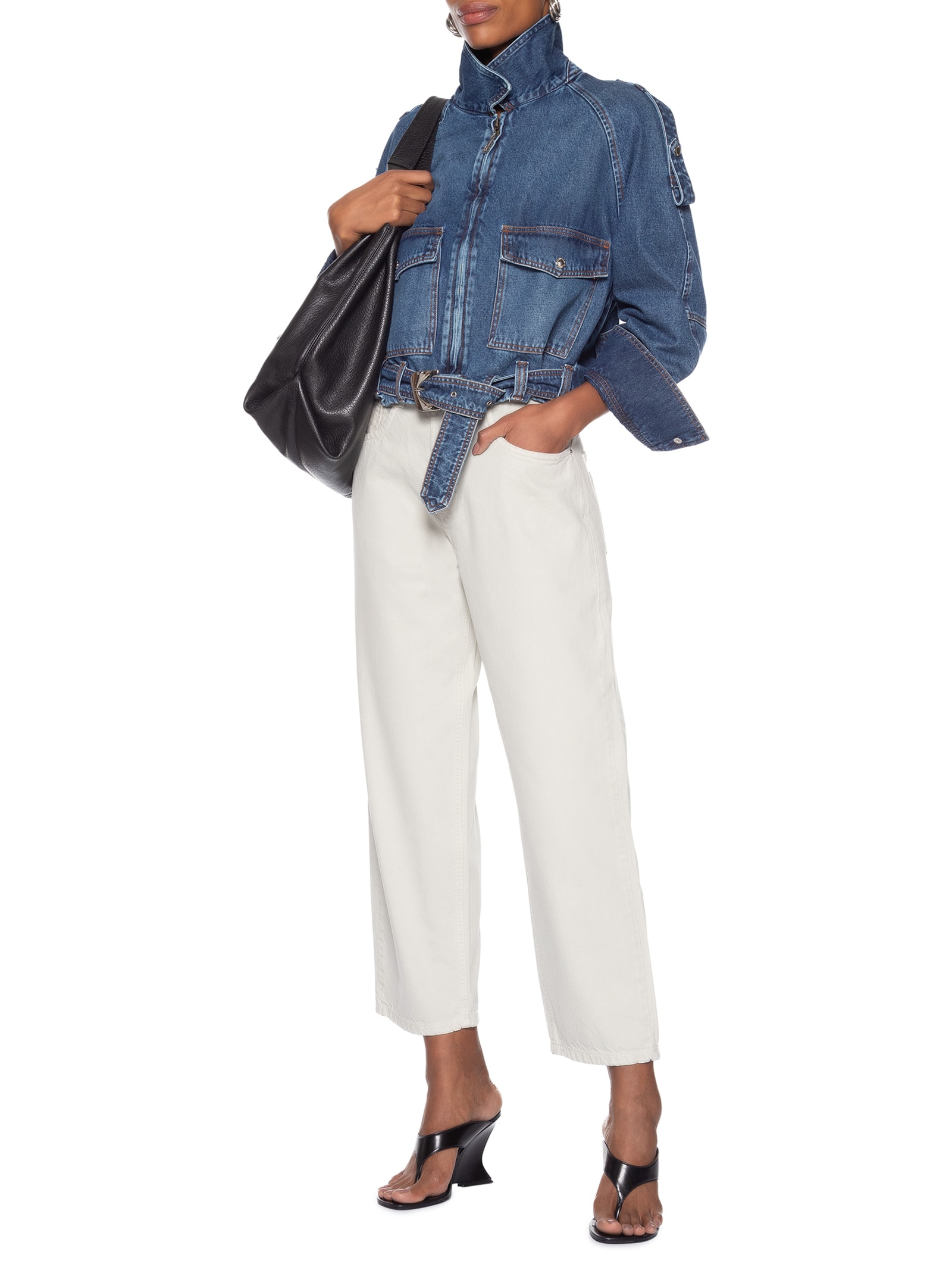 Calça Feminina Sarja Nipper Stoned Cinza Animale Jeans