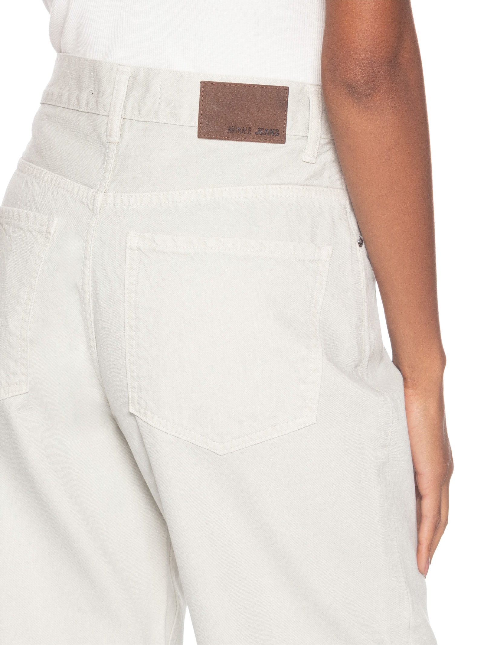 Calça Feminina Sarja Nipper Stoned Cinza Animale Jeans