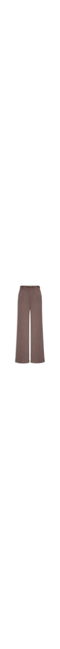 Calça Feminina Sarja Palazzo Cintura Média - Marrom