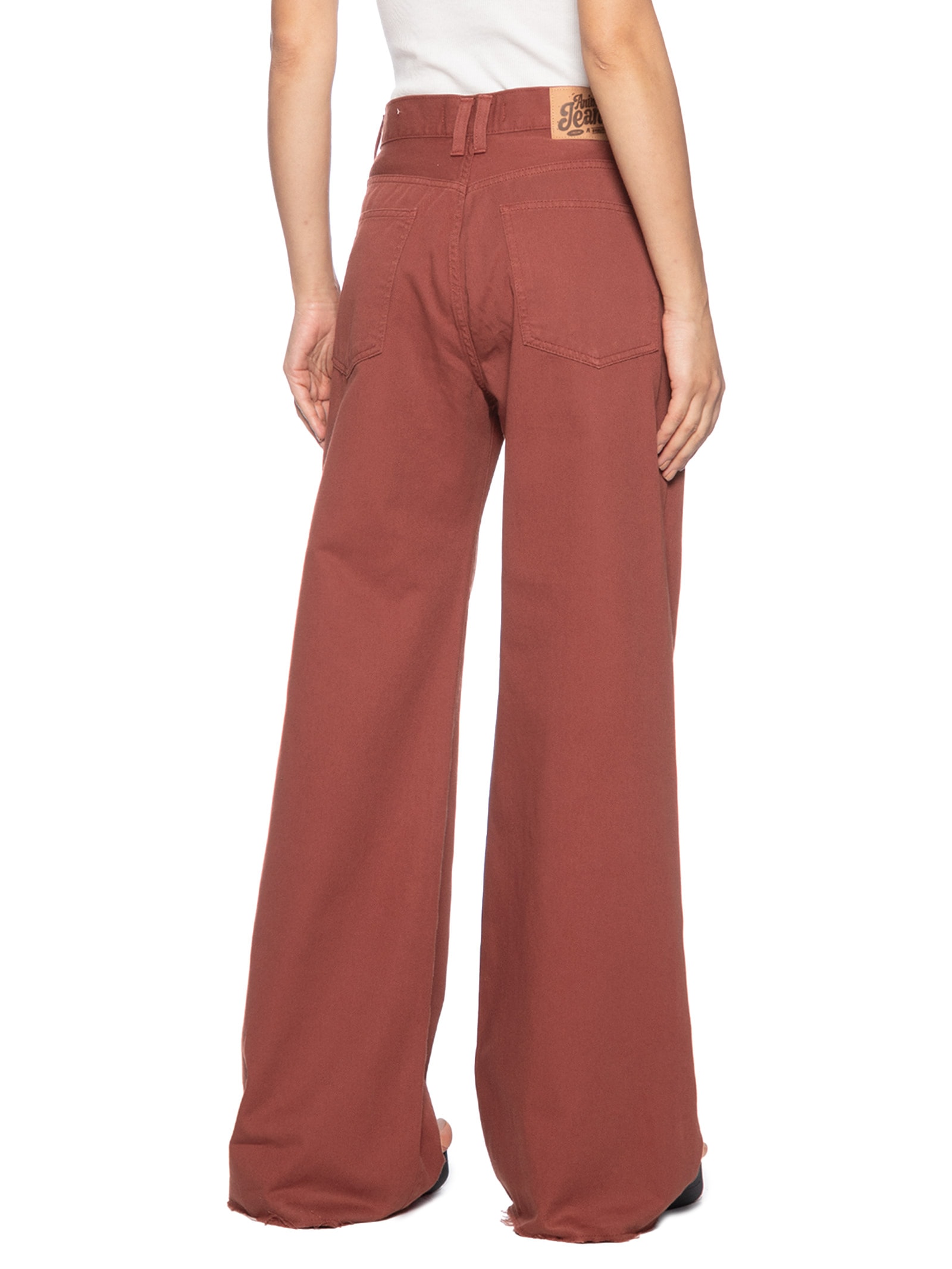 Calça Feminina Sarja Pantalona Color Vermelho Animale Jeans