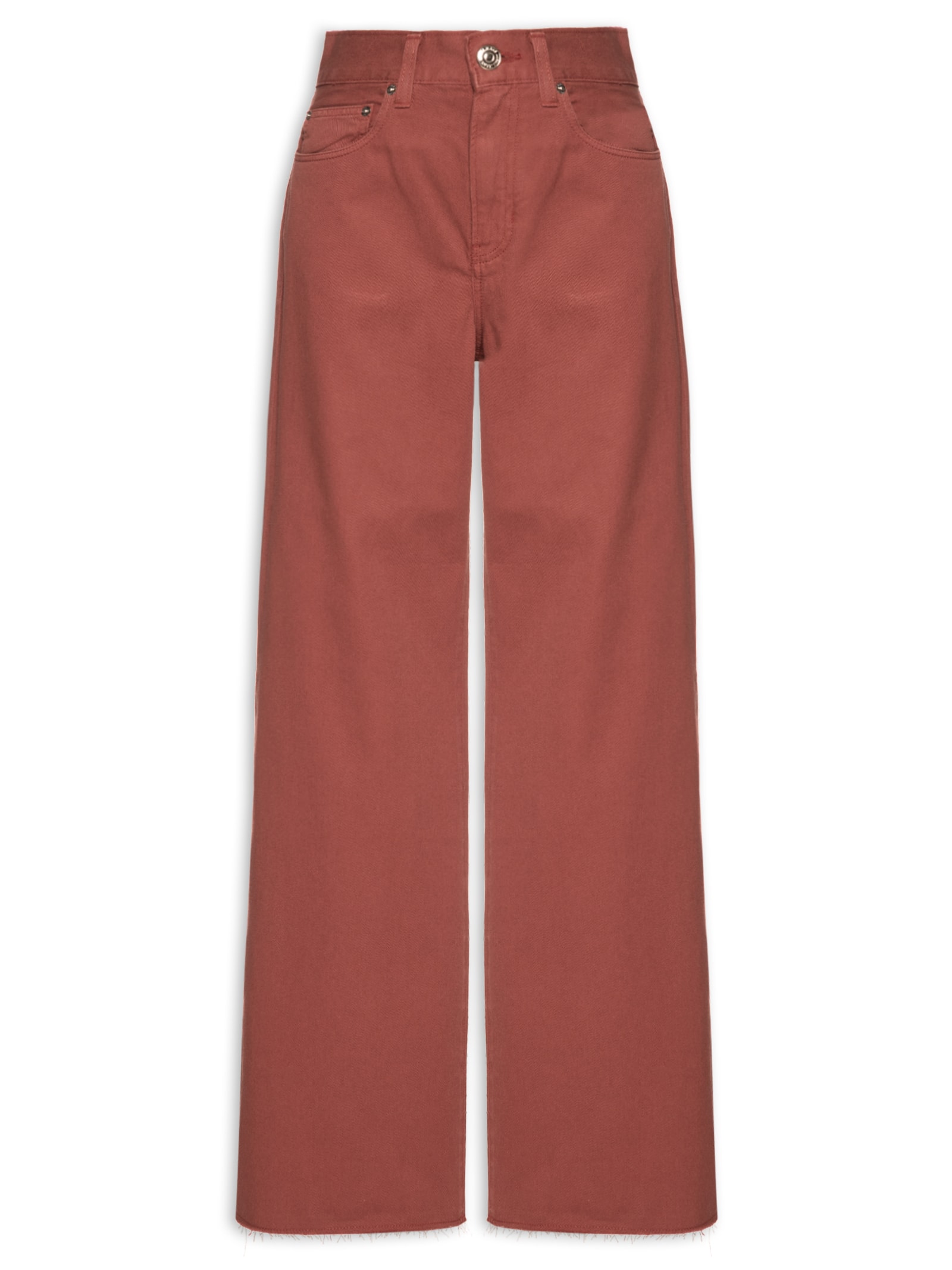  Calça Feminina Sarja Pantalona Color Vermelho Animale Jeans