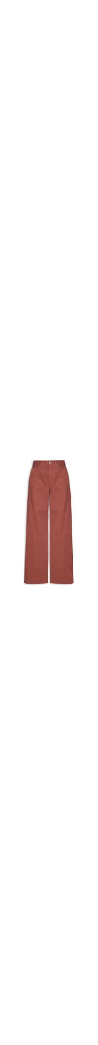 Calça Feminina Sarja Pantalona Color - Vermelho
